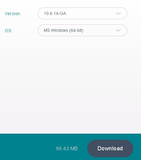 Formulario para descargar la versión 10.6 de MariaDB en Windows Formulario para descargar la versión 10.6 de MariaDB en Windows